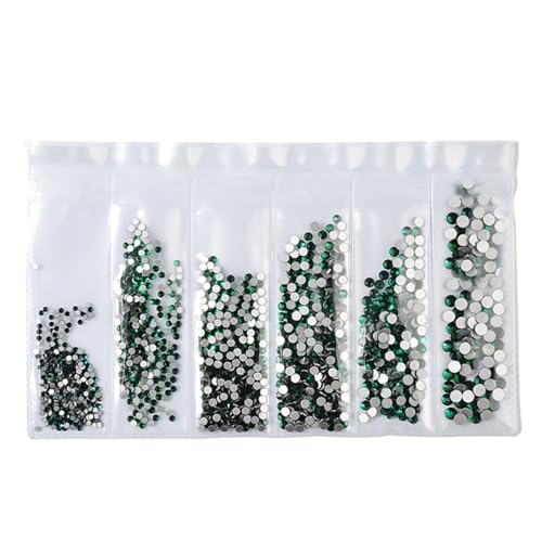 ZMCGNO Superglitzernder Farbiger Kristall SS4-SS16 AB, gemischte Größe, Nicht thermische Reparatur, Flache Unterseite, 3D-Glas-Strasssteine ​​für DIY-Nagelwerkzeuge(04) von ZMCGNO