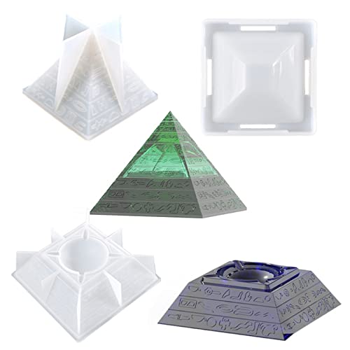 ZMCHE Aschenbecher-Formen für Harz, große Pyramidenformen für Harz, Aschenbecher-Form mit Deckel für winddichte DIY-Aschenbecher, Epoxidharz-Formen für Harzguss, Aufbewahrungsbox ZMCHE Aschenbecher-Formen für Harz, große Pyramidenformen für Harz, Aschenbecher-Form mit Deckel für winddichte DIY-Aschenbecher, Epoxidharz-Formen für Harzguss, Aufbewahrungsbox von ZMCHE