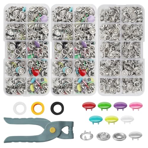 250 Sets Druckknöpfe set mit zange 9,5 mm druckknöpfe ohne nähen Metallknopf Druckknöpfe mit 10 Farben für Baby-Kinderkleidung Nähen Basteln handgefertigt Kleidungsreparatur DIY-Kleidung 250 Sets Druckknöpfe set mit zange 9,5 mm druckknöpfe ohne nähen Metallknopf Druckknöpfe mit 10 Farben für Baby-Kinderkleidung Nähen Basteln handgefertigt Kleidungsreparatur DIY-Kleidung von ZMDMAH