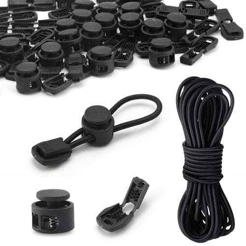 ZMDMAH 10m Elastische Gummischnur 3mm mit 40 Kordelstopper Kordelklemme 20 Kordelstopper 2 Loch, Gummiband Rund Schnur Elastische Gummiseil, Gummikordel für Kordelzug Rucksack Bekleid Wäscheleinen ZMDMAH 10m Elastische Gummischnur 3mm mit 40 Kordelstopper Kordelklemme 20 Kordelstopper 2 Loch, Gummiband Rund Schnur Elastische Gummiseil, Gummikordel für Kordelzug Rucksack Bekleid Wäscheleinen von ZMDMAH