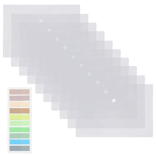 ZMDMAH 12pcs Dokumentenmappe A5 KlarsichthüLlen mit Druckknopf Dokumententaschen mit Haftnotizen Dokumententasche A5 Abheftbar 24x17cm Mappen für Papierkram, Dokumente, Quittungen und UmschläGe ZMDMAH 12pcs Dokumentenmappe A5 KlarsichthüLlen mit Druckknopf Dokumententaschen mit Haftnotizen Dokumententasche A5 Abheftbar 24x17cm Mappen für Papierkram, Dokumente, Quittungen und UmschläGe von ZMDMAH