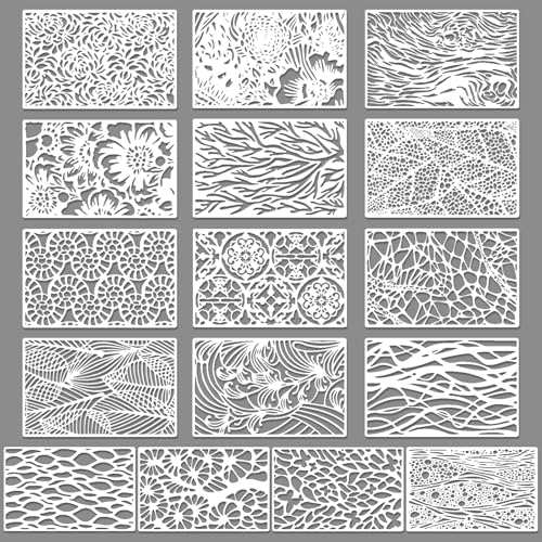 ZMDMAH 16 Stück Schablonen Textilgestaltung Schablonen Malen Wiederverwendbar Malschablonen Wandgestaltung Schablonen Zum Malen für Boden,MöBel Wandgestaltung Deko,Diy Scrapbooking Handwerk ZMDMAH 16 Stück Schablonen Textilgestaltung Schablonen Malen Wiederverwendbar Malschablonen Wandgestaltung Schablonen Zum Malen für Boden,MöBel Wandgestaltung Deko,Diy Scrapbooking Handwerk von ZMDMAH