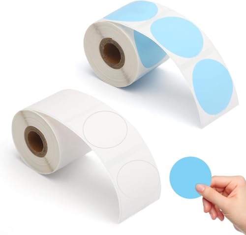 ZMDMAH 2 Stück/420 Aufkleber Thermo Etiketten Runde Etiketten Thermodirekt Etiketten 30 mm Rundes Vinyl Selbstklebend Wasserdicht Aufkleber mit M110/M220 Etikettendrucker Blau und Weiß ZMDMAH 2 Stück/420 Aufkleber Thermo Etiketten Runde Etiketten Thermodirekt Etiketten 30 mm Rundes Vinyl Selbstklebend Wasserdicht Aufkleber mit M110/M220 Etikettendrucker Blau und Weiß von ZMDMAH