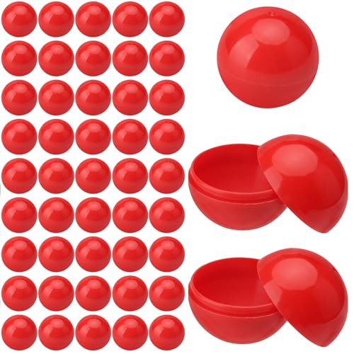 ZMDMAH Lotterie Kugeln 50 Stück Plastikkugeln Zum BefüLlen BäLle Zum öFfnen 3cm Bingo Kugeln Runde Kapseln Zum BefüLlen Ideal für Lotto Kugel Maschine Wettbewerbe Tombolas Festivals und Spielpartys von ZMDMAH