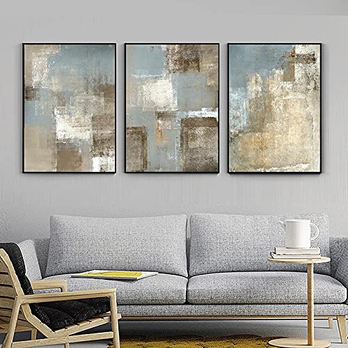 Abstrakte Schwarz-Weiß-goldene Pflanze Morden Wohnkultur Wandkunst Leinwand Malerei Bilder für Wohnzimmerdekoration 60x80cm (24x32in) x3 Mit Rahmen von ZMFBHFBH