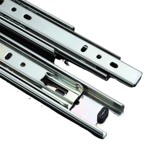 1 Paar 35 mm breiter Stahl, Dicke 1 mm, drei Abschnitte, 8–16 Zoll, Kugelführung, Schubladenführung, Möbelbeschläge(200mm-8inch) von ZMGYF