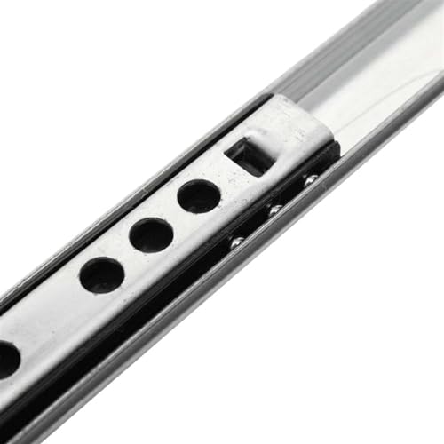 1 Paar Schubladen-Kugelschienen aus Stahl, Schubladen-Kugelführung, zwei Abschnitte, 17 mm breit, Stahlfalte, Möbelbeschläge(342mm) von ZMGYF