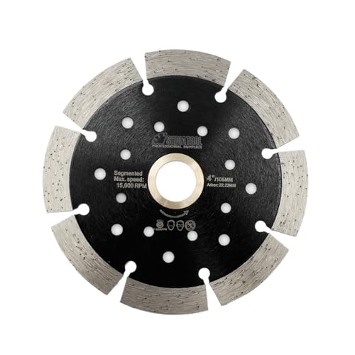 1 Stück Diamant-Segmentsägeblatt mit Heißpressung und Mehrloch-Trennscheibe for Granit, Marmor, Stein, Fliesen, Beton(125mm) von ZMGYF