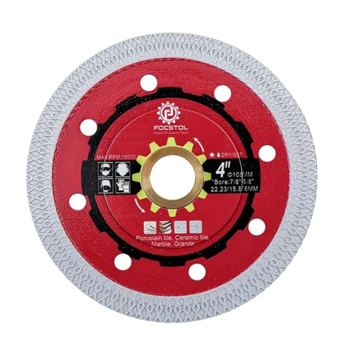 105/115/125 mm Diamant-Trennscheibe 1/2/5 Stück Fliesen Marmor Porzellan Granit Fliesen Trennscheibe X Mesh Sägeblätter(5inch 125mm,1pc) von ZMGYF
