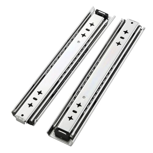 250 mm–1200 mm, 1 Paar Dreischienen-Schubladenführungsschiene, Gleitschiene, Möbelbeschläge(24inch(60cm)) von ZMGYF
