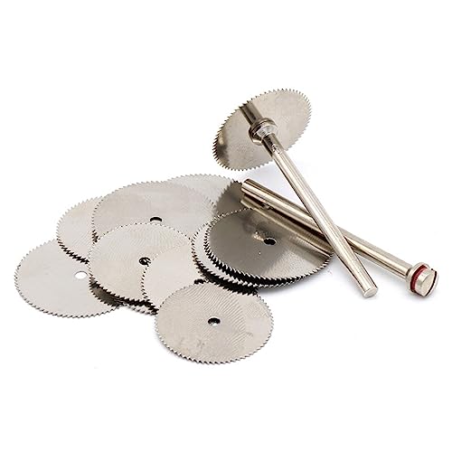 6/11 stücke Edelstahl Scheibe Metall Mini Kreissäge Klinge Set Holz Trennscheibe for Dremel Präzisions Werkzeuge Mit Dorn(11pcs) von ZMGYF