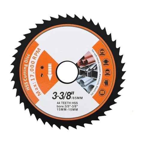 75/85mm 1 stück Superdünne Trennscheibe HSS Weichmetallschneider Kupferrohr Aluminium Holzschleifer Bohrung 10mm Sägeblatt(75mm) von ZMGYF