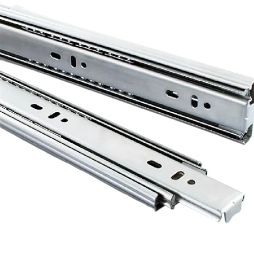 Schubladenschiene, Schubladenführung, Schublade mit drei Schienen, Führungsschiene, Gleitschiene, Möbelbeschläge, Slipanlage*2 Stück(10 inhc 25cm) von ZMGYF