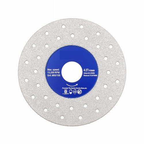 Trennscheibe for Schleifen von Steinen, 1 Stück, ultradünnes Sägeblatt, for Keramikfliesen, Marmor, Glas, Durchmesser 75/115/125 mm, Mehrloch-Schneidplatte(1Pc 115mm) von ZMGYF
