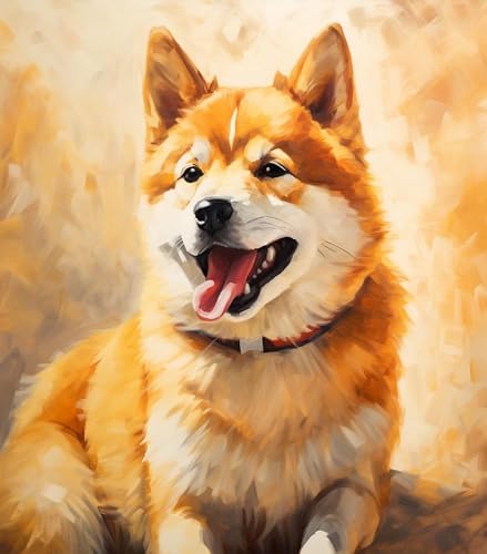 DIY Malen nach Zahlen für Erwachsene Shiba-Hund DIY Ölgemälde von Numbers Kit Craft DIY Farbe auf Leinwand rahmenlose Landschaft, 40 x 50 cm, ohne Rahmen DIY Malen nach Zahlen für Erwachsene Shiba-Hund DIY Ölgemälde von Numbers Kit Craft DIY Farbe auf Leinwand rahmenlose Landschaft, 40 x 50 cm, ohne Rahmen von ZMHZMY
