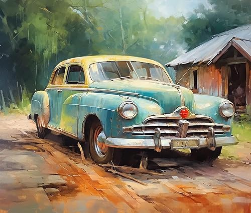DIY Ölgemälde Erwachsene Handgemalte KitsRetro-Auto-LKW-Pickup-Oldtimer-Limousine Malen nach Zahlen für Erwachsene Kinder Anfänger 40x50cm DIY Ölgemälde Erwachsene Handgemalte KitsRetro-Auto-LKW-Pickup-Oldtimer-Limousine Malen nach Zahlen für Erwachsene Kinder Anfänger 40x50cm von ZMHZMY