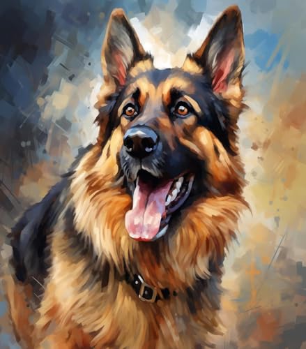 Malen Nach Zahlen Erwachsene, Deutscher Schäferhund DIY Handgemalt Ölgemälde Kit für Anfänger und Erwachsene,Einzigartige Geschenk Home Haus Deko, Acrylpigment für Gemälde,40x50cm Malen Nach Zahlen Erwachsene, Deutscher Schäferhund DIY Handgemalt Ölgemälde Kit für Anfänger und Erwachsene,Einzigartige Geschenk Home Haus Deko, Acrylpigment für Gemälde,40x50cm von ZMHZMY