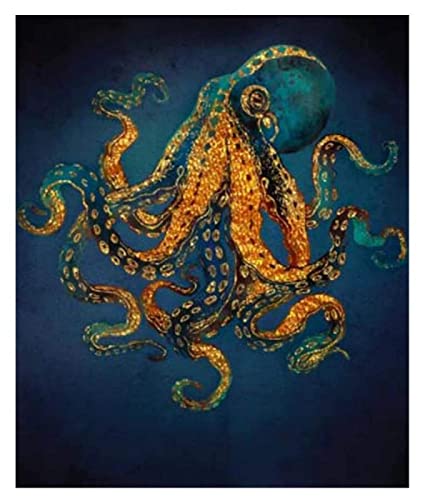 Malen Nach Zahlen Erwachsene Kinder Anfänger,Oktopus-Meereswesen, Malen Nach Zahlen für Home Deko Geburtstag Weihnachten Geschenk, Kommt Mit Farbe und Pinsel 40x50cm Malen Nach Zahlen Erwachsene Kinder Anfänger,Oktopus-Meereswesen, Malen Nach Zahlen für Home Deko Geburtstag Weihnachten Geschenk, Kommt Mit Farbe und Pinsel 40x50cm von ZMHZMY