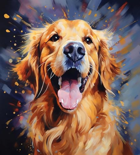 Malen nach Zahlen Erwachsene, Golden Retriever-Hund 40 x 50cm DIY Handgemalt Ölgemälde Kits auf Leinwand Geschenk für Weihnachten Geburtstag, Home Haus Deko Malen nach Zahlen Erwachsene, Golden Retriever-Hund 40 x 50cm DIY Handgemalt Ölgemälde Kits auf Leinwand Geschenk für Weihnachten Geburtstag, Home Haus Deko von ZMHZMY