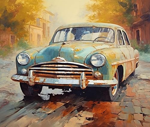Malen nach Zahlen Erwachsene, Retro-Auto, LKW-Pickup DIY Handgemalt Ölgemälde Kits auf Leinwand Geschenk für Weihnachten Geburtstag Home Haus Deko - Ohne Rahmen 40 * 50 cm Malen nach Zahlen Erwachsene, Retro-Auto, LKW-Pickup DIY Handgemalt Ölgemälde Kits auf Leinwand Geschenk für Weihnachten Geburtstag Home Haus Deko - Ohne Rahmen 40 * 50 cm von ZMHZMY