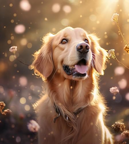Malen nach Zahlen Erwachsene,Golden Retriever-Hund,DIY Malen nach Zahlen für Erwachsene, Malset mit Leinwand und Pinsel,40 x 50 cm,Rahmenlos Malen nach Zahlen Erwachsene,Golden Retriever-Hund,DIY Malen nach Zahlen für Erwachsene, Malset mit Leinwand und Pinsel,40 x 50 cm,Rahmenlos von ZMHZMY