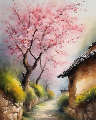 Malen nach Zahlen Erwachsene,Kirschblütenbäume in voller Blüte DIY Handgemalt Ölgemälde Kits auf Leinwand Geschenk für Weihnachten Geburtstag Home Haus Deko - Ohne Rahmen Malen nach Zahlen Erwachsene,Kirschblütenbäume in voller Blüte DIY Handgemalt Ölgemälde Kits auf Leinwand Geschenk für Weihnachten Geburtstag Home Haus Deko - Ohne Rahmen von ZMHZMY