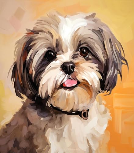 Malen nach Zahlen Erwachsene - DIY Malen Nach Zahlen Shih Tzu Hund - Vorgedruckt Leinwand-Ölgemälde Geschenk für Erwachsene Kits Home Haus Dekor 40 * 50 cm Malen nach Zahlen Erwachsene - DIY Malen Nach Zahlen Shih Tzu Hund - Vorgedruckt Leinwand-Ölgemälde Geschenk für Erwachsene Kits Home Haus Dekor 40 * 50 cm von ZMHZMY