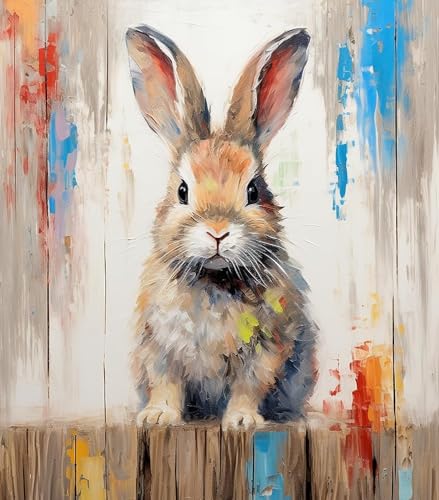 Malen nach Zahlen Erwachsene - Kaninchen Hase - DIY Malen Nach Zahlen-Vorgedruckt Leinwand-Ölgemälde Geschenk für Erwachsene Kits Home Haus Dekor,40x50cm Malen nach Zahlen Erwachsene - Kaninchen Hase - DIY Malen Nach Zahlen-Vorgedruckt Leinwand-Ölgemälde Geschenk für Erwachsene Kits Home Haus Dekor,40x50cm von ZMHZMY