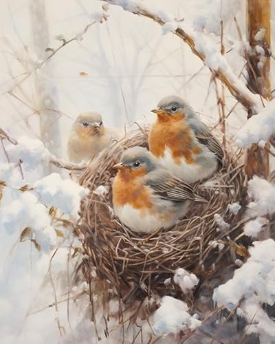 Malen nach Zahlen Erwachsene - Vogel auf einem Ast im Winter - DIY Malen Nach Zahlen-Vorgedruckt Leinwand-Ölgemälde Geschenk für Erwachsene Kits Home Haus Dekor,40x50cm Malen nach Zahlen Erwachsene - Vogel auf einem Ast im Winter - DIY Malen Nach Zahlen-Vorgedruckt Leinwand-Ölgemälde Geschenk für Erwachsene Kits Home Haus Dekor,40x50cm von ZMHZMY