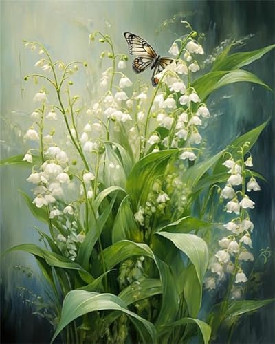 Malen nach Zahlen Kit für Erwachsene, Maiglöckchen-Blume,Poster Kunst Moderne Leinwand Ölgemälde Home Decor,40x50cm Malen nach Zahlen Kit für Erwachsene, Maiglöckchen-Blume,Poster Kunst Moderne Leinwand Ölgemälde Home Decor,40x50cm von ZMHZMY