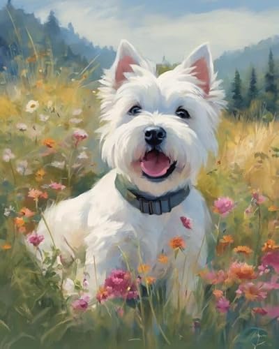 Malen nach Zahlen Kit für Erwachsene Kinder Anfängeri Westie Hund Tier West Highland Terrier Hund Moderne Kunst Malerei einzigartiges Geschenk Home Decoration Malerei Malen nach Zahlen Kit für Erwachsene Kinder Anfängeri Westie Hund Tier West Highland Terrier Hund Moderne Kunst Malerei einzigartiges Geschenk Home Decoration Malerei von ZMHZMY