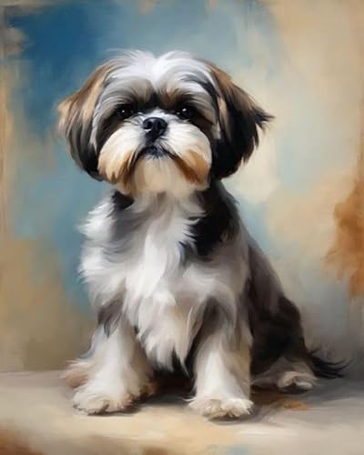 Malen nach Zahlen Shih Tzu Painting by Numbers Kit DIY ölgemälde Kit für Erwachsene,Anfänger Painting Set 16x20 Zoll Leinwanddruck Wandkunst Dekoration Malen nach Zahlen Shih Tzu Painting by Numbers Kit DIY ölgemälde Kit für Erwachsene,Anfänger Painting Set 16x20 Zoll Leinwanddruck Wandkunst Dekoration von ZMHZMY