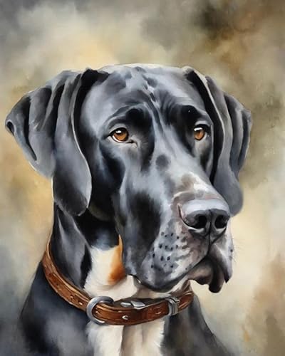 ZMHZMY Malen-nach-Zahlen-Sets für Erwachsene,Deutsche Dogge,Malen-nach-Zahlen-Sets auf Leinwand, DIY-Ölgemälde für Erwachsene,Kunst und Handwerk,40 x 50 cm ZMHZMY Malen-nach-Zahlen-Sets für Erwachsene,Deutsche Dogge,Malen-nach-Zahlen-Sets auf Leinwand, DIY-Ölgemälde für Erwachsene,Kunst und Handwerk,40 x 50 cm von ZMHZMY
