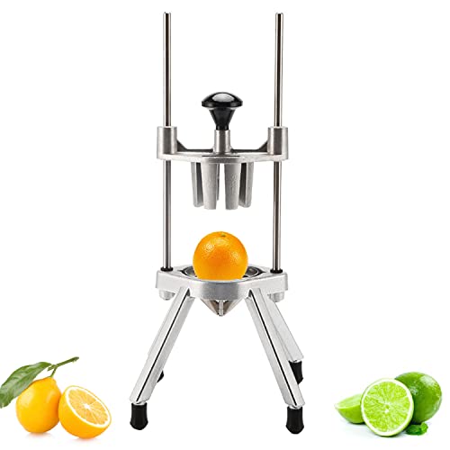 Professioneller Zitronen-Limetten-Schneider, Schneidwerkzeug für Kartoffeln, Tomaten, Zwiebeln, hochwertiger Obst- und Gemüseschneider aus Edelstahl (12 Section) von ZMJGLL