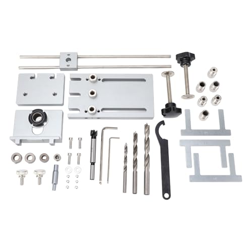 ZMJGLL Dübel-Jig-Kit, Dübellocher-Locator, Werkzeug für Holzbearbeitungsverbindungen, Bohrschablone aus Aluminiumlegierung für die Tischlerei ZMJGLL Dübel-Jig-Kit, Dübellocher-Locator, Werkzeug für Holzbearbeitungsverbindungen, Bohrschablone aus Aluminiumlegierung für die Tischlerei von ZMJGLL