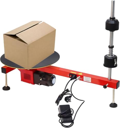 ZMJGLL Elektrische Stretchfolienverpackungsmaschine, Kartonfolienverpackungsmaschine, Tischpalettenverpackungsmaschine für 20-70 cm Folie, für Stretchfolienverpackungsrollen (60cm) von ZMJGLL