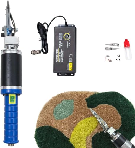 ZMJGLL Elektrische Teppichschnitzschere, 200W kabellose elektrische Stoffschere, mit 1 Paar Klingen, 0~4000R / min einstellbar, für Handwerker/Studio, zum Schneiden von Stoff ZMJGLL Elektrische Teppichschnitzschere, 200W kabellose elektrische Stoffschere, mit 1 Paar Klingen, 0~4000R / min einstellbar, für Handwerker/Studio, zum Schneiden von Stoff von ZMJGLL