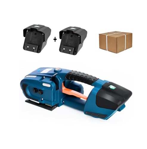 ZMJGLL Elektrische Umreifungsmaschine, 3-in-1 Spann-, Schweiß- und Schneidewerkzeug, verstellbar 600-2800N für PP/PET-Umreifungsbänder 1/2"-5/8", zum Verpacken von ZMJGLL