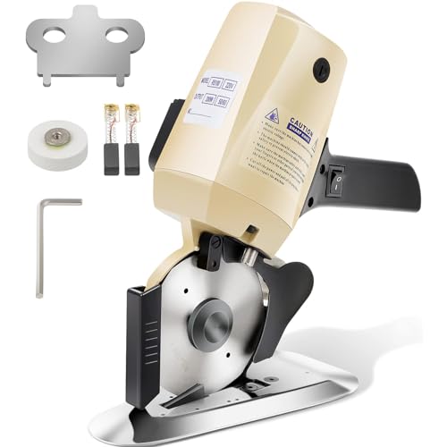 ZMJGLL Elektrischer rotierender Stoffschneider, Rundklingen-Schneidemaschine für Stoff, Leder, Stoff, Teppich, mit automatischem Schärfer, zum Schneiden von DIY-Stoff ZMJGLL Elektrischer rotierender Stoffschneider, Rundklingen-Schneidemaschine für Stoff, Leder, Stoff, Teppich, mit automatischem Schärfer, zum Schneiden von DIY-Stoff von ZMJGLL