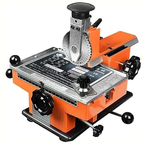 ZMJGLL Manuelle kleine Desktop-Halbautomatik-Markierungsmaschine Metall-Typenschild-Schnitzwerkzeug Schild Graviermaschine Drucker (2.5mm) von ZMJGLL