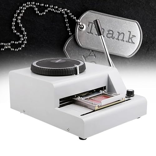 ZMJGLL Prägemaschine für 72 Zeichen, Kartenpräger für die Kartenherstellung, PVC-Kartenpräger, Stanzmaschine, Handbuch für Ausweise von ZMJGLL