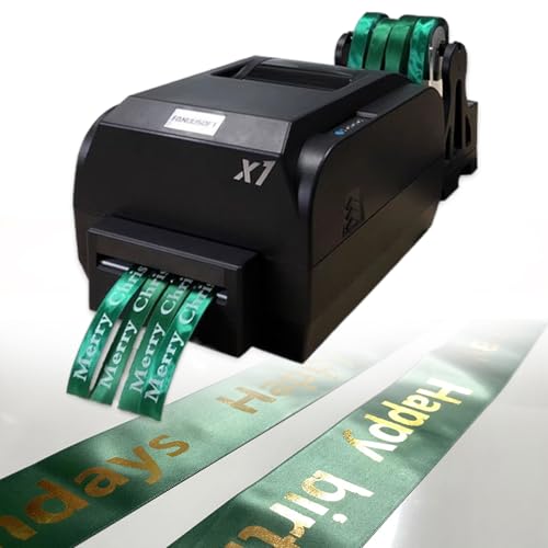 ZMJGLL Satin-Banddruckmaschine, digitaler Farbbanddrucker mit Farbbandhalter, Stanzdruckmaschine, 150 mm/s, Druckauflösung: 200 DPI, 108 mm (20mm) von ZMJGLL