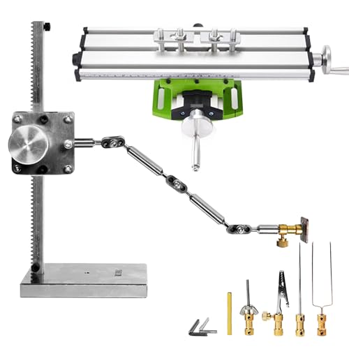 ZMJGLL Stop-Motion-Animationsrig und Kreuzschlitten-Tablett-Kit, 25 cm Verstellbarer Arm, 6 Verbinder, 200 mm X-Achse und 50 mm Y-Achse für sanfte Bewegung, 6 Verbinder (H:26cm) von ZMJGLL