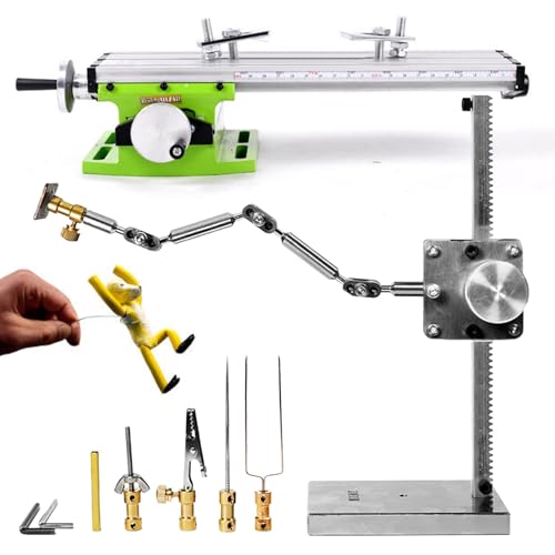 ZMJGLL Stop-Motion-Armaturenset, XY-Achsen-Präzisionsgleittisch, 6 Verbindungsstücke, maximale Tragfähigkeit 200-300g, Edelstahl-Stop-Motion-Kreisschlitztisch-Set (H:26cm) von ZMJGLL