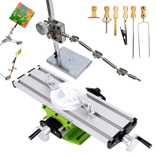 ZMJGLL Stop-Motion-Armaturenset, vertikal und horizontal, Dual-Achsen-Schiebetisch mit Skala Handrad | Stop-Motion-Wickler-Rig mit 6 Steckverbindern für Stop Motion (H:26cm) von ZMJGLL