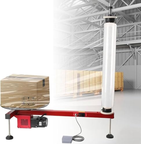 ZMJGLL Stretchfolienspender-Verpackungsmaschine, elektrische Stretchfolienverpackung, Bündelung, Umreifungsmaschine für Paketkartons, Gepäcklager, für Verschiedene Folien (60cm) von ZMJGLL