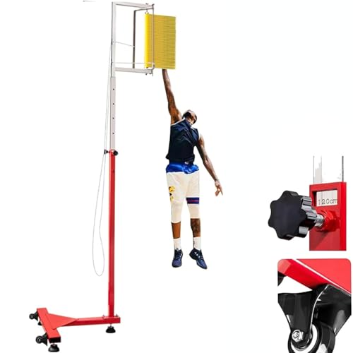 ZMJGLL Vertikale Sprungmessung Basketball Vertikaler Sprungtester Fitness Training Sport Challenger Physical Training.Reset Kordelzug & bewegliches Rad (Yellow 2.8M) von ZMJGLL