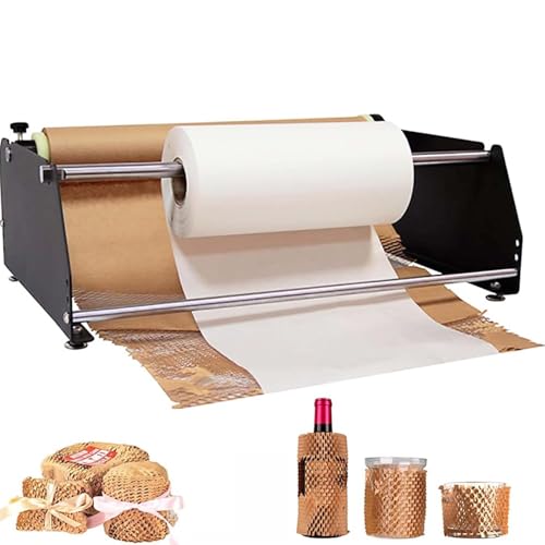 ZMJGLL Wabenpackpapier Rollenhalter, Kraft Geschenkpapierhalter für Bücher/Nicht nur Bastelarbeiten/Schutz gegen Stöße von ZMJGLL