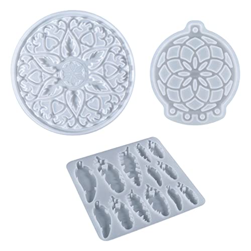 ZMKY 3-teilige Harzformen für Traumfänger,Traumfänger Silikonform - Traumfänger-Form für Epoxidharz, Wandbehänge, Schlafzimmerdekoration ZMKY 3-teilige Harzformen für Traumfänger,Traumfänger Silikonform - Traumfänger-Form für Epoxidharz, Wandbehänge, Schlafzimmerdekoration von ZMKY