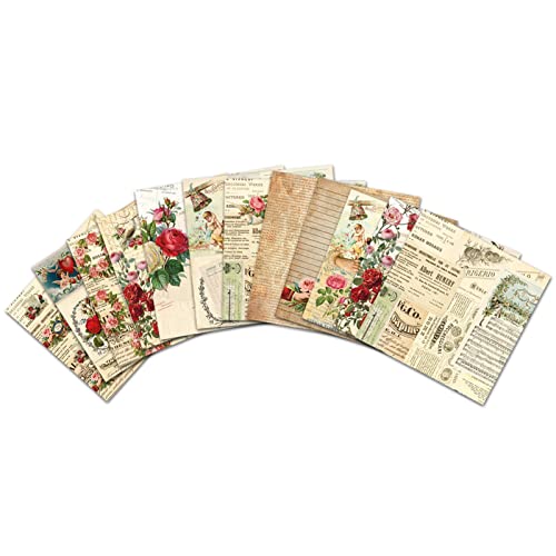ZMKY Einseitiges Scrapbook-Papier | 6-in-Hand-Konto einseitiges Musterpapier | Kartenherstellungs-Hintergrundpapier für Junk-Journal-Zubehör, Kartenherstellung, 6 Zoll von ZMKY
